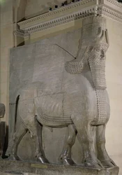 Winged Bull from the Facade of the Palace of King Sargon II at Khorsabad, Iraq
